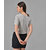 Raabta Grey Smiley Print Single Shoulder Half Sleeve Top