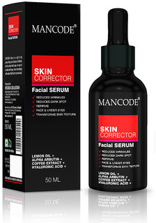 Mancode Skin Corrector Serum 50ml, Prevents Acne, Scars, Fades Age Spots, Suitable for All Skin Types