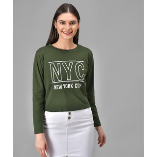                       Raabta Rama Green NYC Printed Full Sleeve T-Shirt                                              