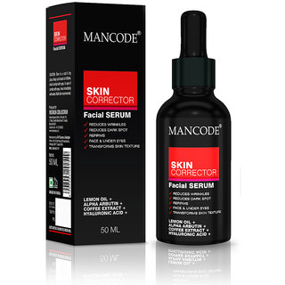 Mancode Skin Corrector Serum 50ml, Prevents Acne, Scars, Fades Age Spots, Suitable for All Skin Types