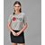 Raabta Grey Smiley Print Single Shoulder Half Sleeve Top