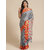 Meia Silver And Red Cotton Saree