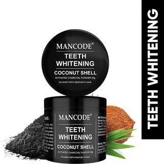 Mancode Teeth Whitening Coconut Sheel 25 g