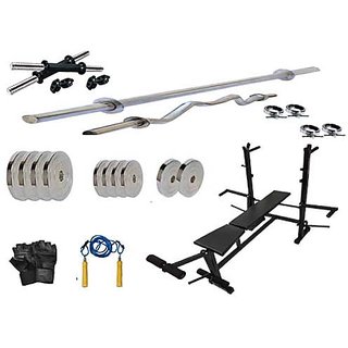                       PROTONER  36 kgs with 4 Rods with Protoner 8 in 1 Bench Home gym package                                              