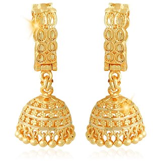                       Tradtional 1gm jumkhi gold n micron plated                                              