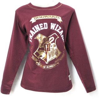 CHIC DESIGNS Trained Wizard Maroon full sleeves Tshirt