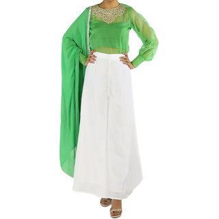 Palazzo and Short Top with Dupatta