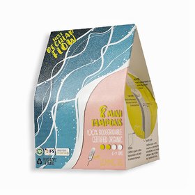 Lemme Be Medium Flow Tampons (Box of 8) 100 Cotton Certified Biodegradable