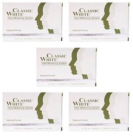 Classic White Soap For Anti Wrinkle(Pack Of 5)  (5 x 85 g)