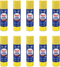 Fevistick Super Glue Stick Non Toxic Transparent Adhesive, Nontoxic Glue Stick for Decorations Pack Of 10 - 15g