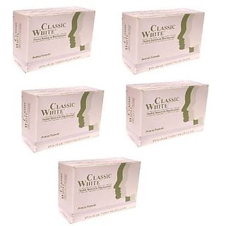 Classic White Twin Whitening Soap For Fairer Complexion(Pack Of 5)  (5 x 85 g)