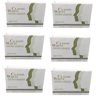                       Classic White Soap For Anti Pimple Skin And Anti Tan Skin (Pack Of 6)  (6 x 85 g)                                              
