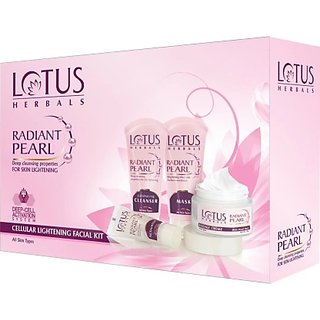 LOTUS HERBALS Radiant Pearl Cellular Lightening Facial Kit 170g(4x42.5g)  (170 g)