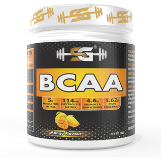 SG BCAA Mango Flavour Muscle Fuel Powder, Improved Exercise Performance, Boosts Strength and Energy - 360 GM