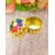 Raviour Lifestyle Golden Sindoor Box KumKum Box Dibbi with Multicolor Stone for Pooja and Women