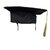 Kkalakriti Convocation Cap  Or Degree Cap Black Color (Set of 3) Bachelor degree Cap Free Size