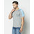 Glito Men's Round Neck Half Sleeves Regular Gym wear & Active wear Sports T-Shirt - Grey & Sky Blue