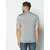 Glito Men's Grey & Neon Green Stripe Running,Gym wear & Active wear Polo Collar Sports T-shirt