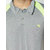Glito Men's Grey & Neon Green Stripe Running,Gym wear & Active wear Polo Collar Sports T-shirt