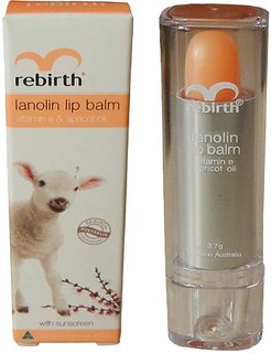 Rebirth Lanolin Balm Lip With Vit E Apricot Oil 4g