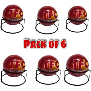 TFO (Terminate Fire Off) Fire Extinguisher Ball with Stand - Pack of 6 Balls