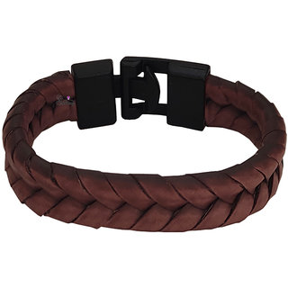                       Sullery Fashion Genuine Leather Stylish Rope Multistrand Wristband Bracelet   For Men And Women                                              