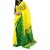 Umasaree Women's Yellow  Green Kusumdola Handloom Saree With Blouse Piece