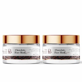 The Beauty Sailor Chocolate Face Mask with Caffeine, Caramel  Vitamin E  No Paraben  No Sulphate - 100 GM (Pack Of 2)