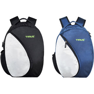 Timus Celebrity Black-Blue 18L Set of 2 Laptop Backpack