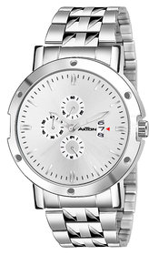 Axton AXC4007 Partywear/Formal/Casual Sliver Dail Date Boys Smart Analog Watch - For Men
