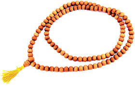 Jinanshi FashionNatural Chandan Prayer Mala , 108 Beads Jap Mala for Men and Women(26 x 1 x 0.5 cm) Brown 5 MM.