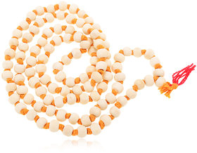 Jinanshi FashionTulsi Beads Prayer Rosary Mala 108+1 Beads 8 MM Mala For Jaap and Wearing.(47 x 2 x 1 CM) Brown.