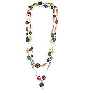                       Jinanshi FashionNavratna Mala Semi Precious Stones in Multicolor (39 x 1 x 0.5)                                              