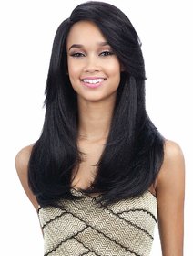 Shaear Hairs Womens Heat Resistant Human Long straight Hair Wig,(size 22, Black)