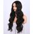 Shaear Hairs Dark Brown Human Wigs for women - Natural Looking Long Wavy Right Side Parting NONE Lace Heat Resistant(size 24,Brown)
