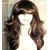 Shaear Hairs Women's long wavy Synthetic wig (size 22,brown)