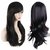 Shaear Hairs Womens Heat Resistant 28-Inch Long Curly Human Hair Wig,(size 28, Black)