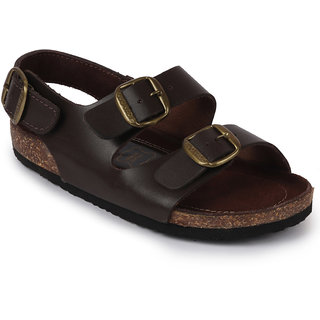 Buy Bata Quovadis Men's Brown Formal Leather Fashion Sandals Online ...