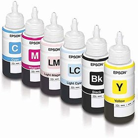 ORIGINAL EPSON INK(C+M+Y+BK+LC+LM) FOR EPSON L800 PHOTO PRINTER(BOX PACKED)