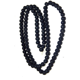                       KESAR ZEMS Shaligram Stones Prayer Mala -8 MM 108+1 Beads Jaap Mala For Meditation (45 x 2 x 1 cm) Black.                                              