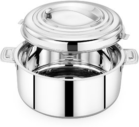Mahaa Store Stainless Steel Blue Bell Gift Set  Casserole  With Lid -1500ML / 2500ML / 3500 ML