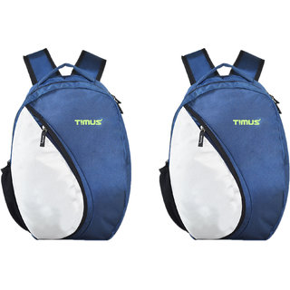                       Timus Celebrity Blue-Blue 18L Set of 2 Laptop Backpack                                              