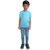 Rish - Polyester Plain Round Neck Half Sleeves Kids Tshirts for Boy / Girl / Infant - Blue (Pack Of 1)
