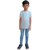 Rish - Polyester Plain Round Neck Half Sleeves Kids Tshirts for Boy / Girl / Infant - Grey (Pack Of 1)