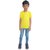 Rish - Polyester Plain Round Neck Half Sleeves Kids Tshirts for Boy / Girl / Infant - Grey, White & Yellow (Pack Of 3)