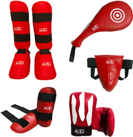 AXG New Goal Karate Taekwondo Muay Thai Kick Kickboxing MMA Kit (Medium)