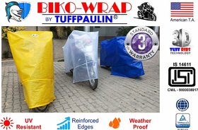 Tuffpaulin Tarpaulin Automobile Covers Waterproof Universal 2-Wheeler Bike Body Cover (Blue)