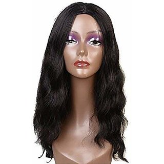 Bedazzled Hairs Womens Short Human Hair Wig Black Wigssize-6