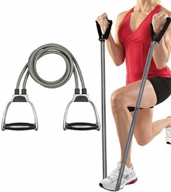 Double Toning Tube Exercise Bands for Stretching, Workout, and Toning for Men, and Wome