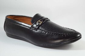 Kiya Black Formal Slip On Shoes